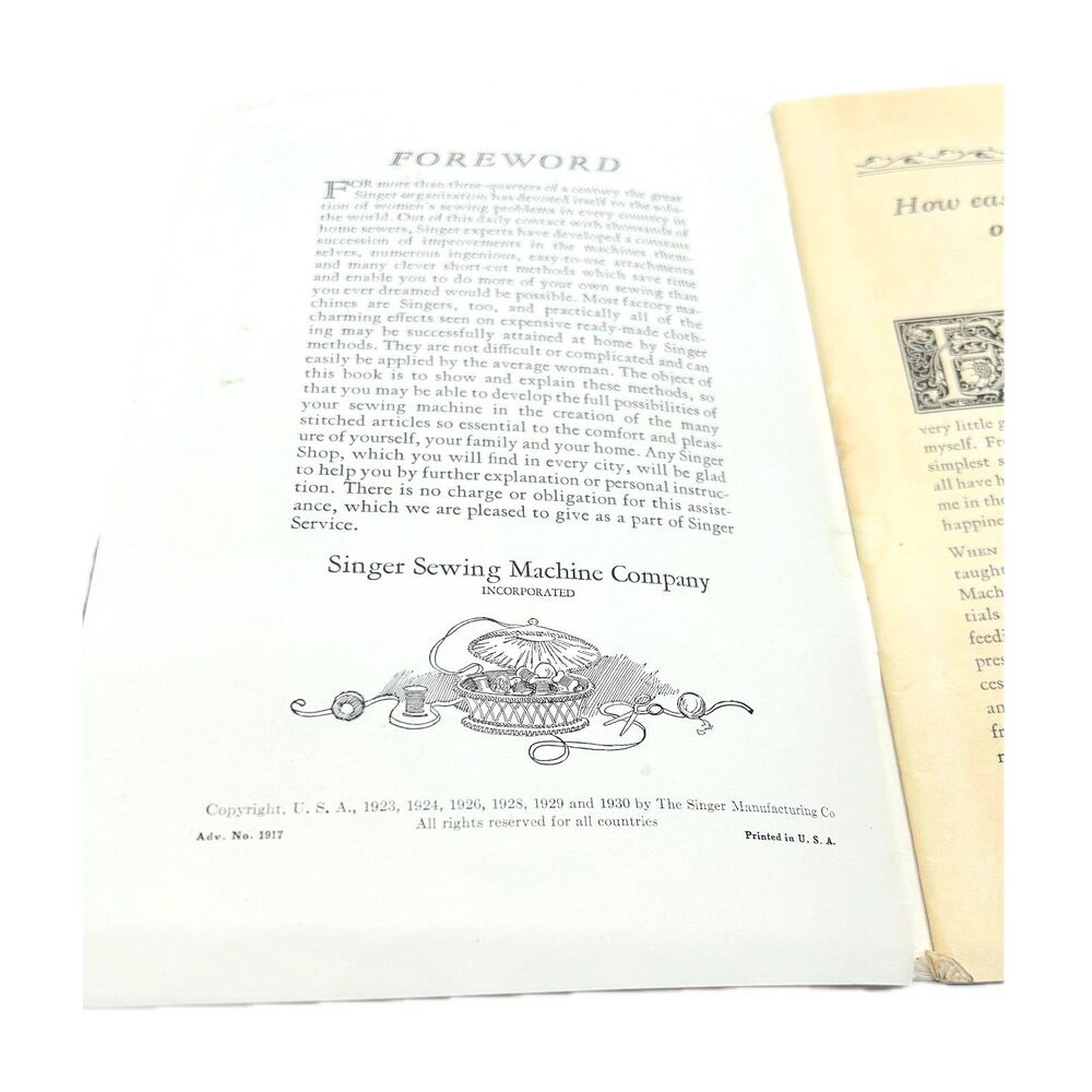 1920's Singer Sewing Guide Book - Picture 3 of 6